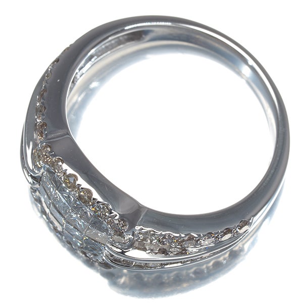 ダイヤ 1.08ct ミステリーセッティング  リング K18WG 