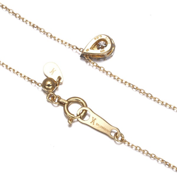 ヴァンドーム ネックレス ダイヤ 0.114ct/0.09ct ドロップオブガーランド パヴェ K18YG 