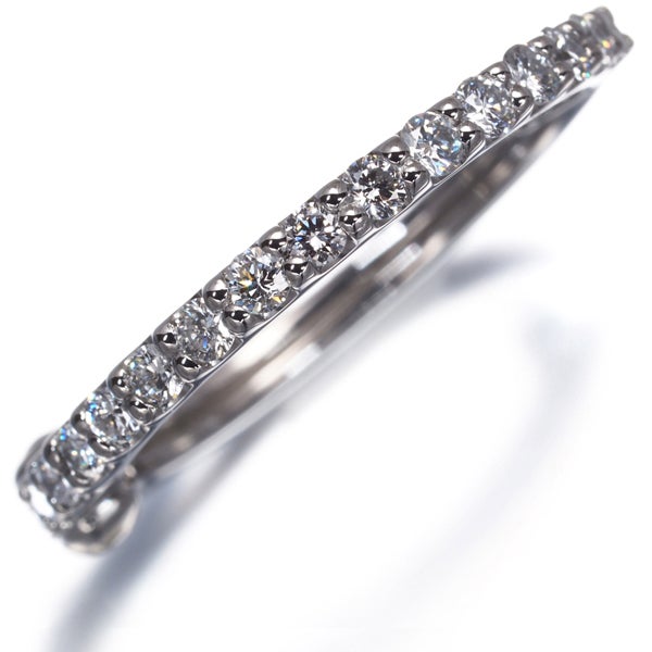 GSTV イヤリング ダイヤ 0.35ct  片耳 フープ ピアリング Pt950 