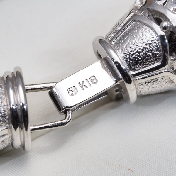 ミキモト ネックレス ブラックパール 黒蝶真珠 9.2-12.8mm   K18WG 