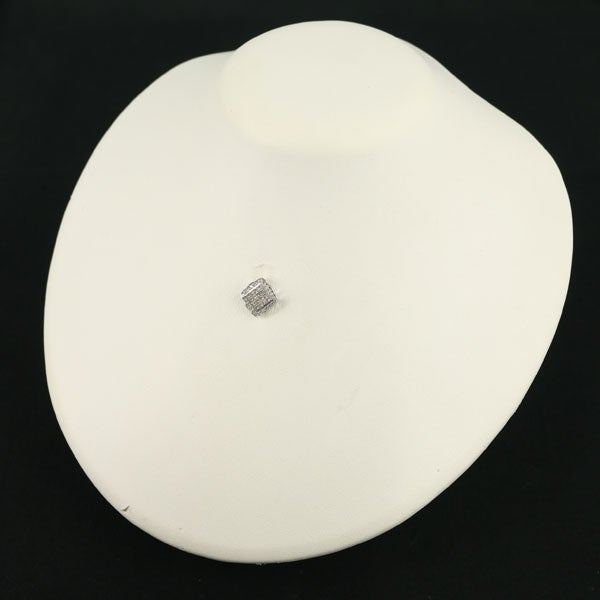 ダイヤ 0.55ct プリンセス 2種カット ミステリーセッティング ペンダントトップ K18WG 