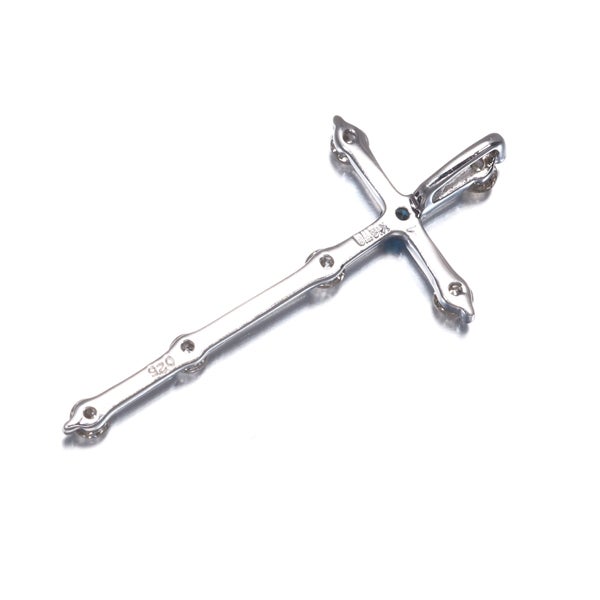 ダイヤ 0.25ct クロス  ペンダントトップ K18WG 