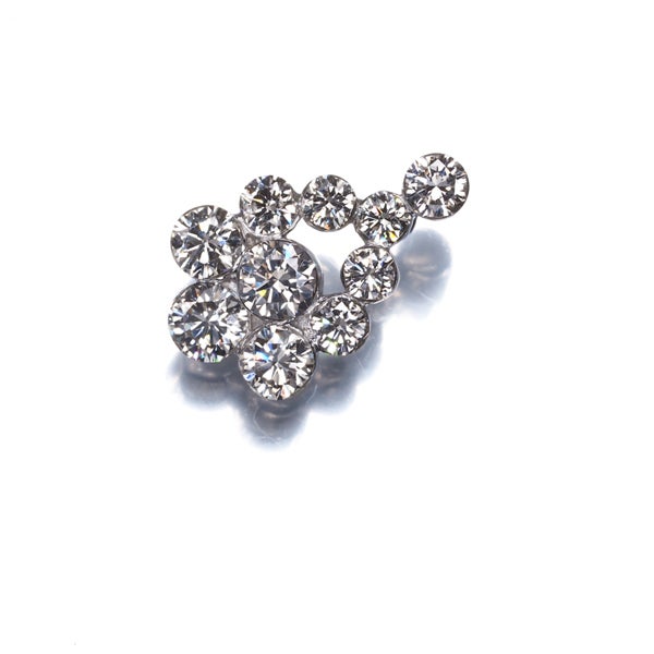ダイヤ 0.77ct フラワー  ペンダントトップ K18WG 