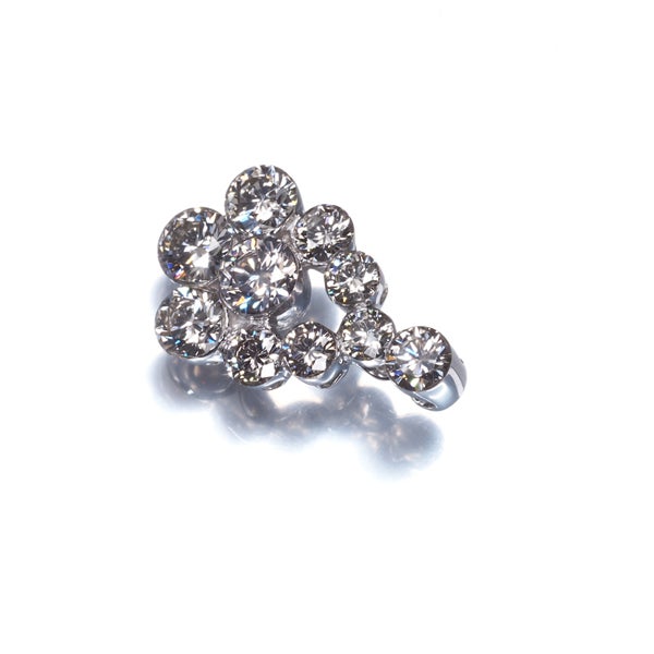ダイヤ 0.77ct フラワー  ペンダントトップ K18WG 