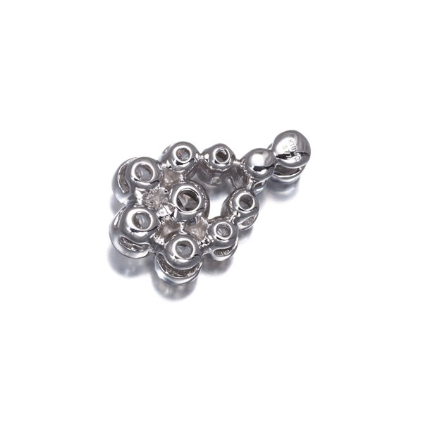 ダイヤ 0.77ct フラワー  ペンダントトップ K18WG 