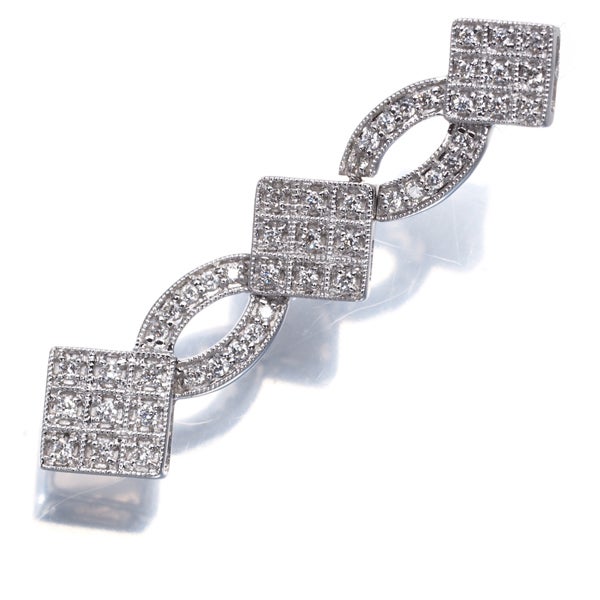ダイヤ 0.25ct ミルグレイン  ペンダントトップ K18WG 