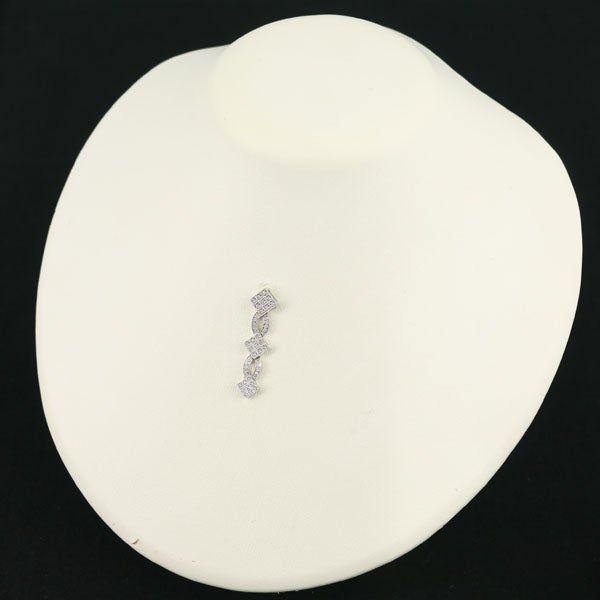 ダイヤ 0.25ct ミルグレイン  ペンダントトップ K18WG 