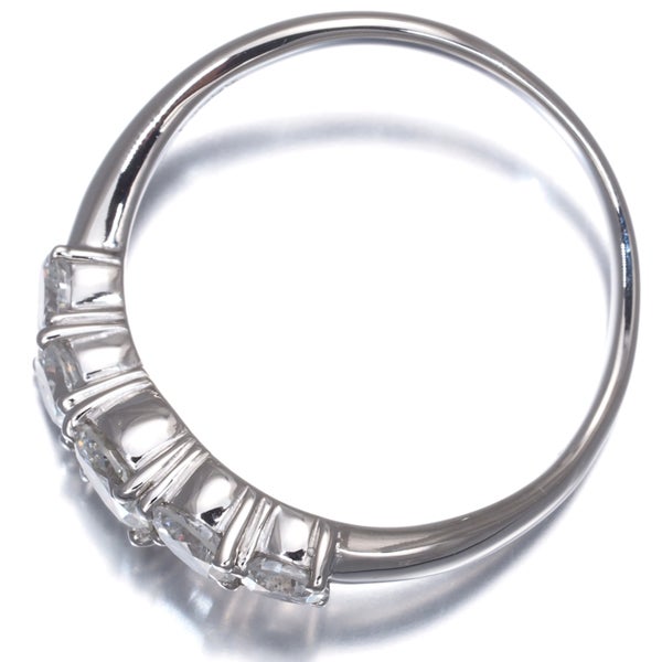 ダイヤ 1.00ct 5P ウェーブ  リング Pt900 
