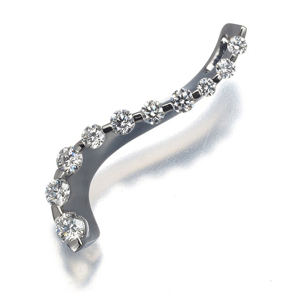 ダイヤ 0.38ct ウェーブ  ペンダントトップ Pt900 