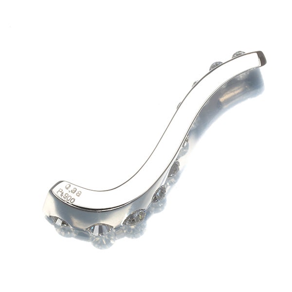 ダイヤ 0.38ct ウェーブ  ペンダントトップ Pt900 