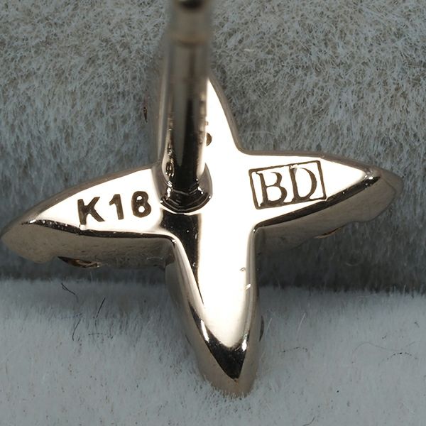 カシケイ ピアス ダイヤ 0.23ct ネイキッド  K18BG 