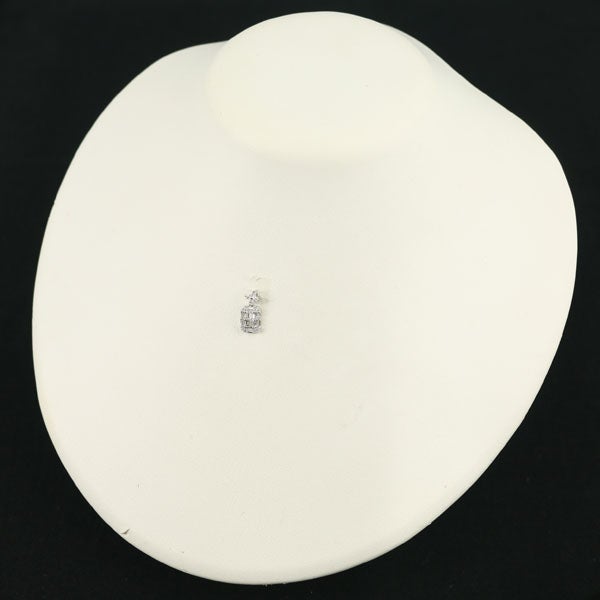 ダイヤ 0.35ct バゲット 2種カット  ペンダントトップ K18WG 