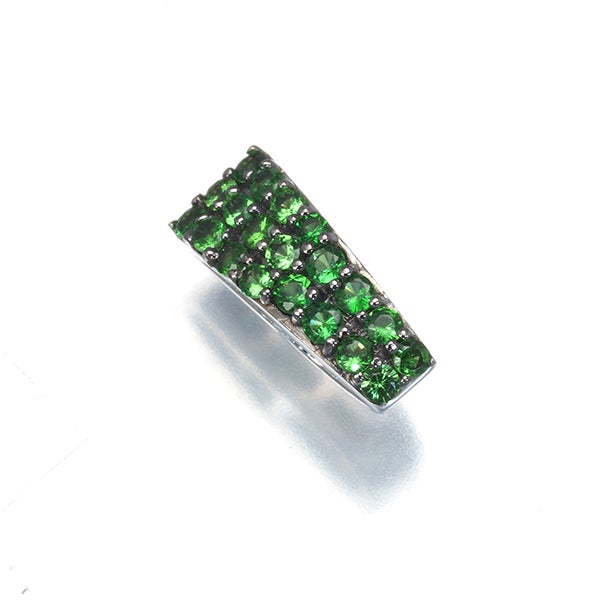グリーンガーネット 0.27ct   ペンダントトップ K18WG/ブラックコーティング