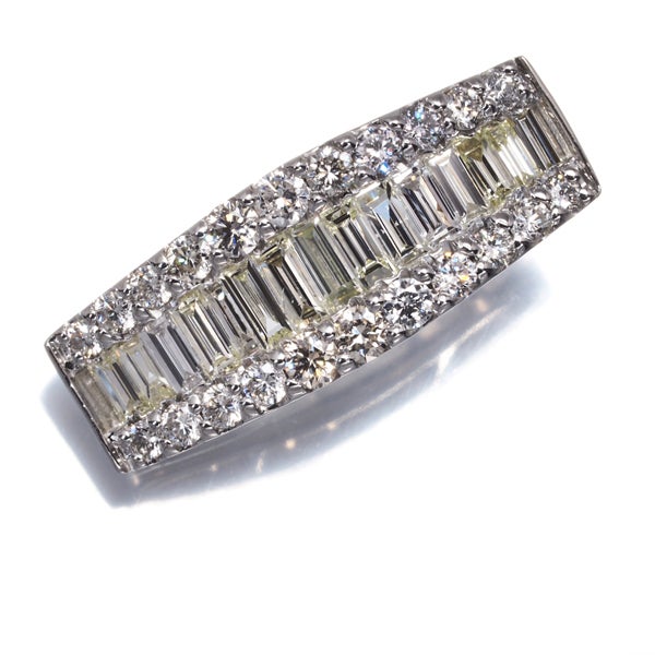 ダイヤ 1.00ct テーパーカット 2種カット  ペンダントトップ Pt950 
