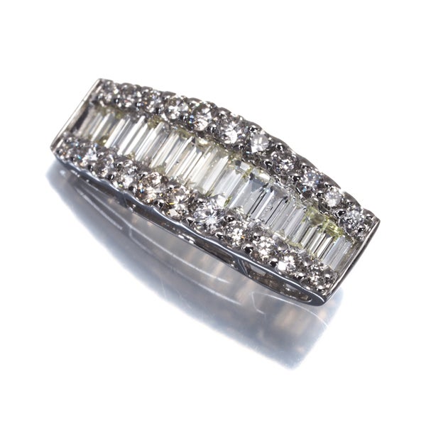 ダイヤ 1.00ct テーパーカット 2種カット  ペンダントトップ Pt950 
