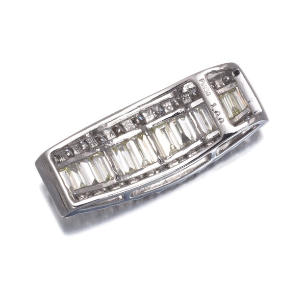 ダイヤ 1.00ct テーパーカット 2種カット  ペンダントトップ Pt950 