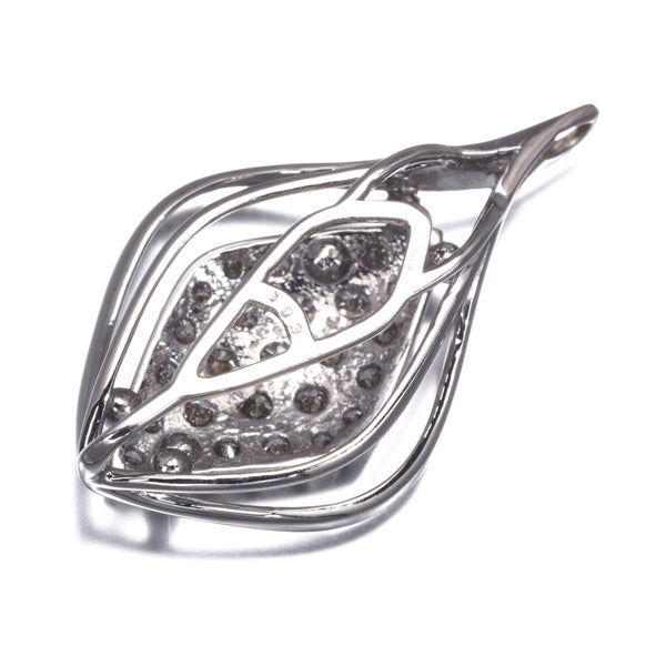 ダイヤ 1.03ct パヴェ ミルグレイン  ペンダントトップ K18WG 