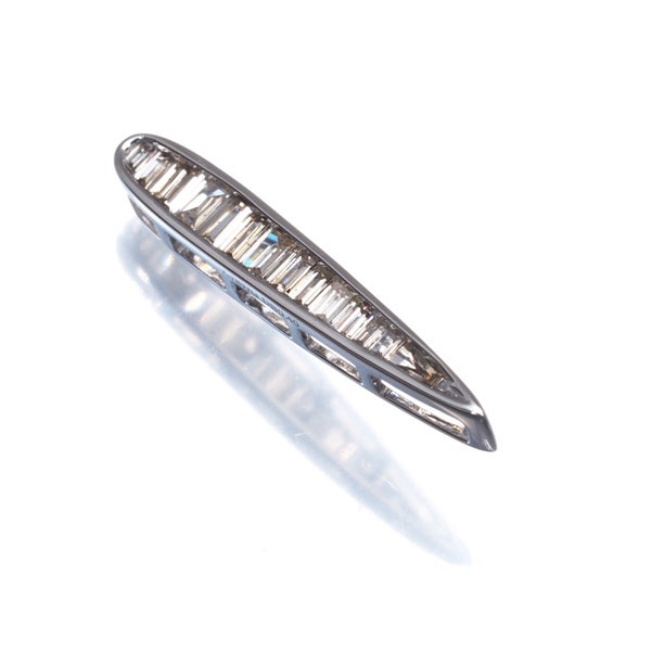 ダイヤ 0.40ct テーパーカット  ペンダントトップ K18WG 