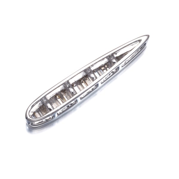 ダイヤ 0.40ct テーパーカット  ペンダントトップ K18WG 