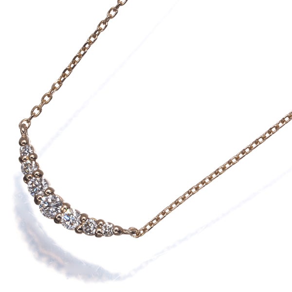 ヴァンドーム ネックレス ダイヤ 0.12ct リュール  K18PG 