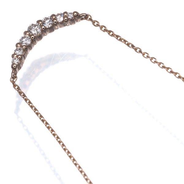 ヴァンドーム ネックレス ダイヤ 0.12ct リュール  K18PG 