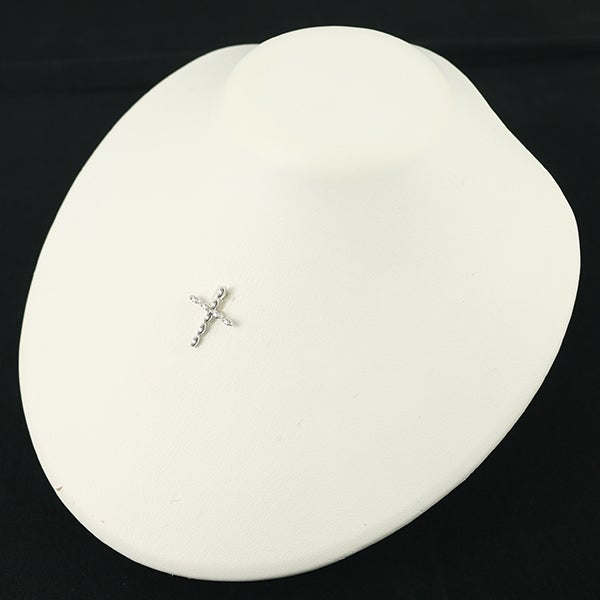 タサキ ペンダントトップ ダイヤ 0.15ct  クロス K18WG 