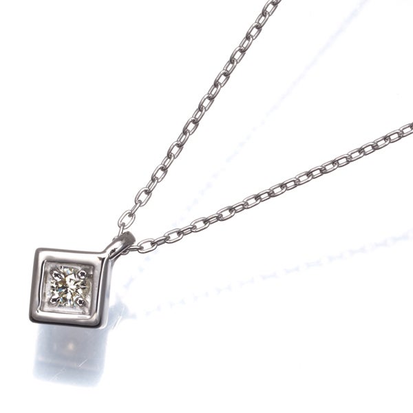 タサキ ネックレス イエローダイヤ 0.06ct  一粒 K18WG 