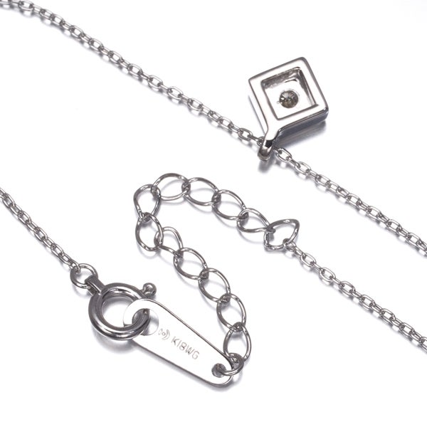 タサキ ネックレス イエローダイヤ 0.06ct  一粒 K18WG 