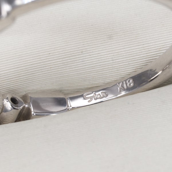 スタージュエリー リング ダイヤ 0.13ct  8号 K18WG 