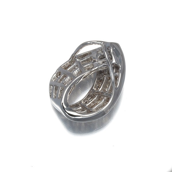 ブラウンダイヤ 0.50ct テーパーカット  ペンダントトップ K18WG 