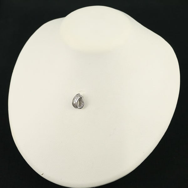 ブラウンダイヤ 0.50ct テーパーカット  ペンダントトップ K18WG 