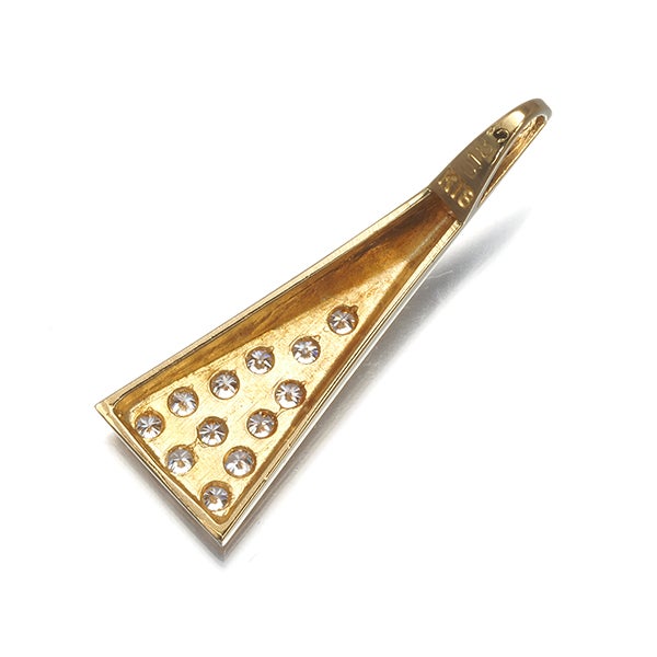 ダイヤ 0.183ct パヴェ  ペンダントトップ K18YG 