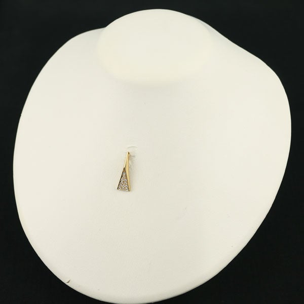 ダイヤ 0.183ct パヴェ  ペンダントトップ K18YG 