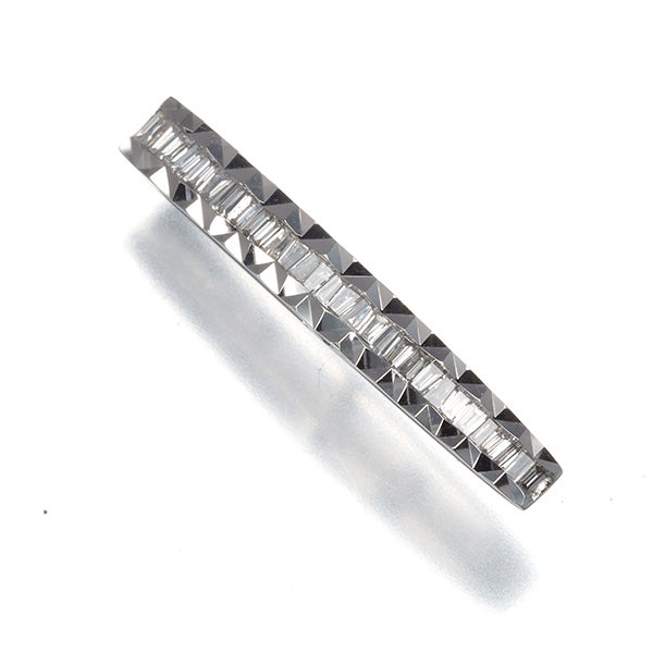 ダイヤ 0.15ct テーパーカット  ペンダントトップ K18WG 