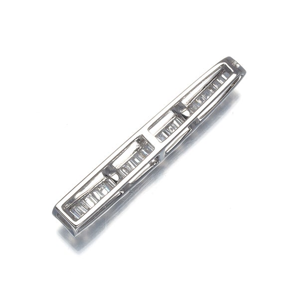 ダイヤ 0.15ct テーパーカット  ペンダントトップ K18WG 