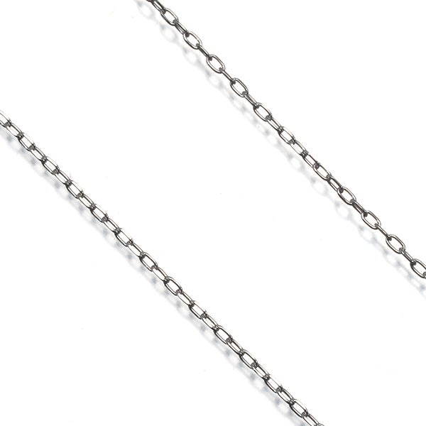 カットアズキ チェーンネックレス 75cm ロング K10WG 