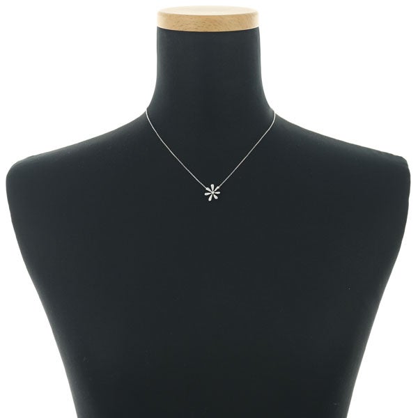 ヴァンドーム ネックレス ダイヤ 0.12ct  フラワー K18WG 