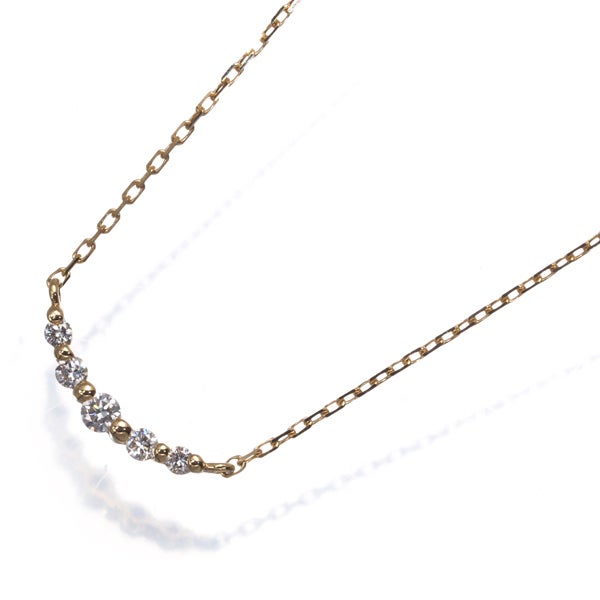 ヴァンドーム ネックレス ダイヤ 0.06ct リュール  K18YG 