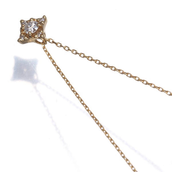 ヴァンドーム ネックレス ダイヤ 0.06ct リュール  K18YG 