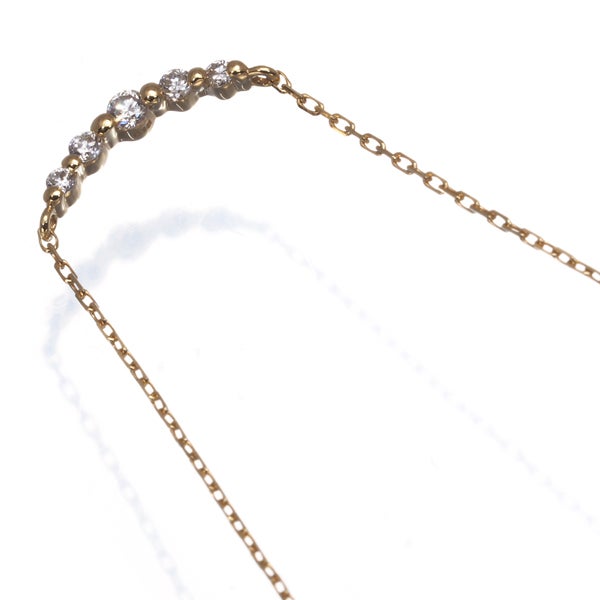 ヴァンドーム ネックレス ダイヤ 0.06ct リュール  K18YG 