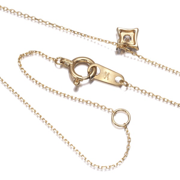 ヴァンドーム ネックレス ダイヤ 0.06ct リュール  K18YG 