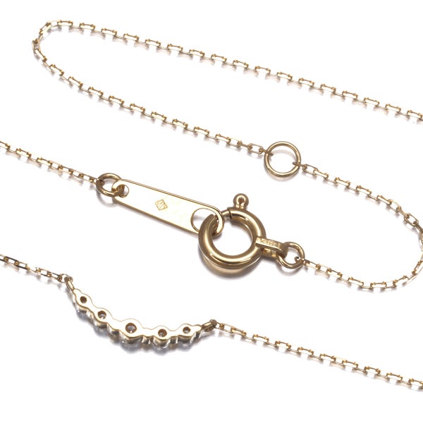 ヴァンドーム ネックレス ダイヤ 0.06ct リュール  K18YG 