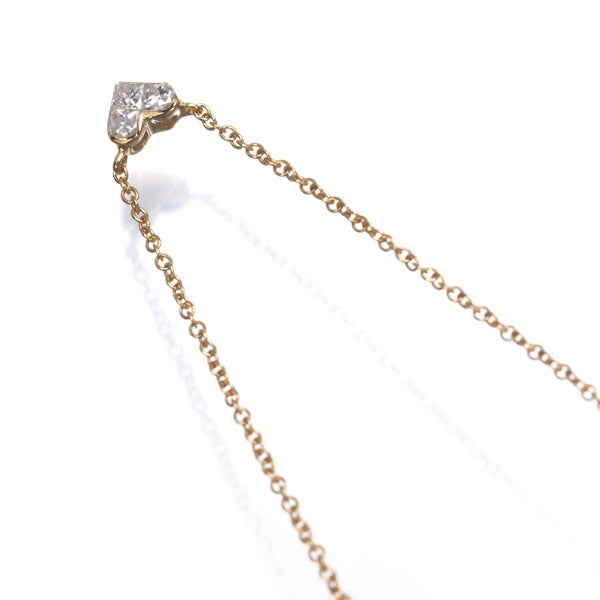 スタージュエリー ネックレス ダイヤ 0.05ct ミステリアスハート  K18YG 