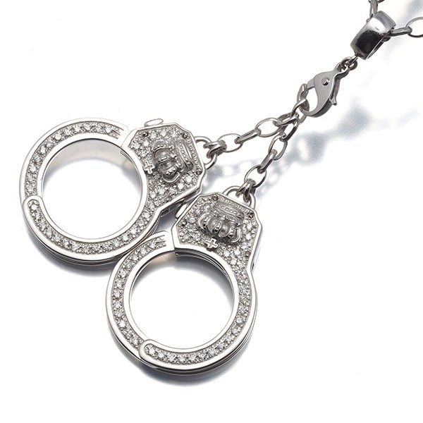ジャスティンデイビス ネックレス ダイヤ 0.25ct/0.25ct ラブカフ  K18WG 