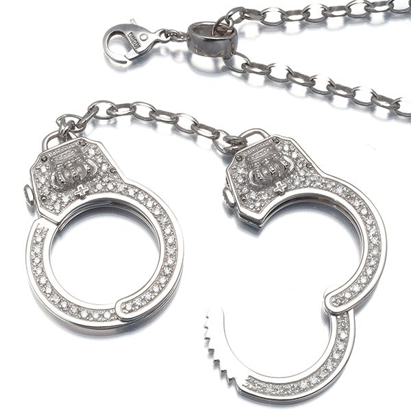 ジャスティンデイビス ネックレス ダイヤ 0.25ct/0.25ct ラブカフ  K18WG 
