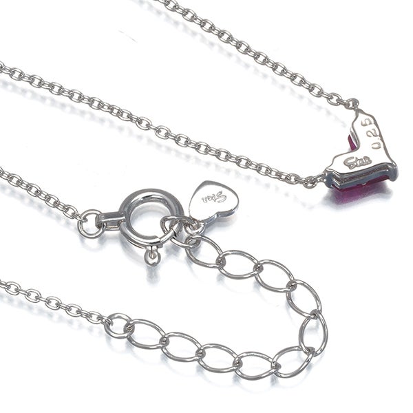 スタージュエリー ネックレス ルビー 0.25ct ミステリアスハート  K18WG 