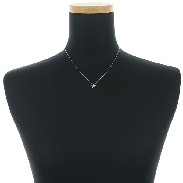 スタージュエリー ネックレス ダイヤ 0.02ct  スター K18WG 