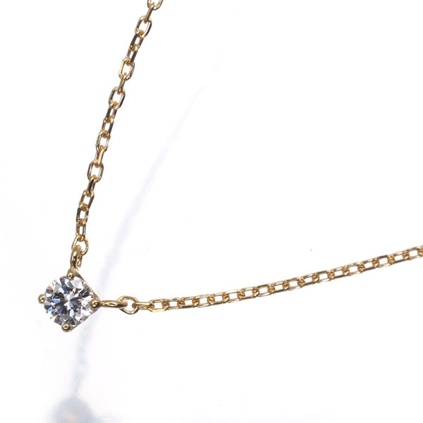 ヴァンドーム ネックレス ダイヤ 0.06ct  一粒 K18YG 