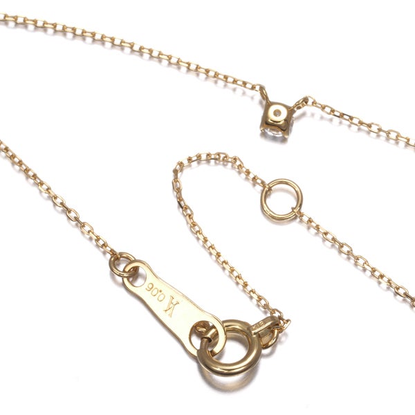 ヴァンドーム ネックレス ダイヤ 0.06ct  一粒 K18YG 