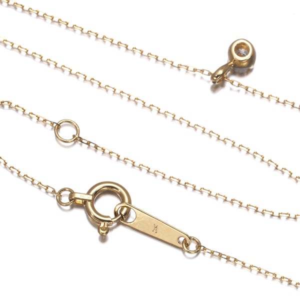ヴァンドーム ネックレス ダイヤ 0.05ct  一粒 K18YG 